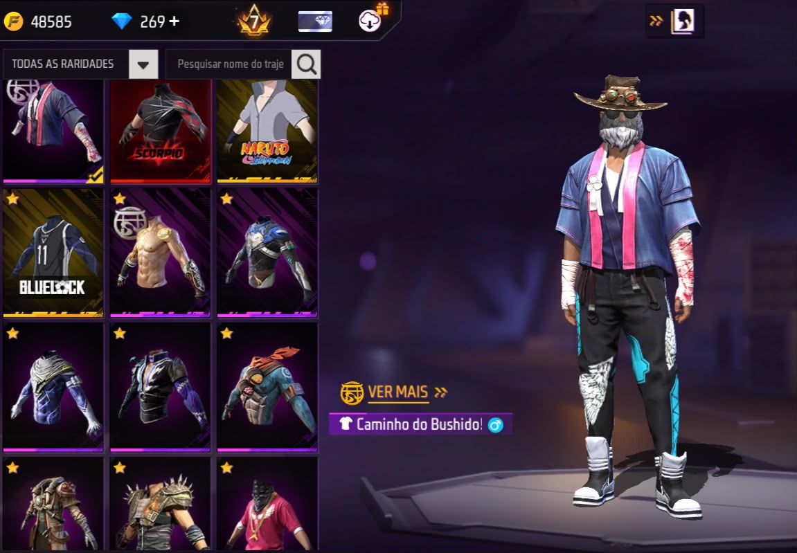 Conta free fire com primeiro segundo terceiro setimo passe bandeirao angelical