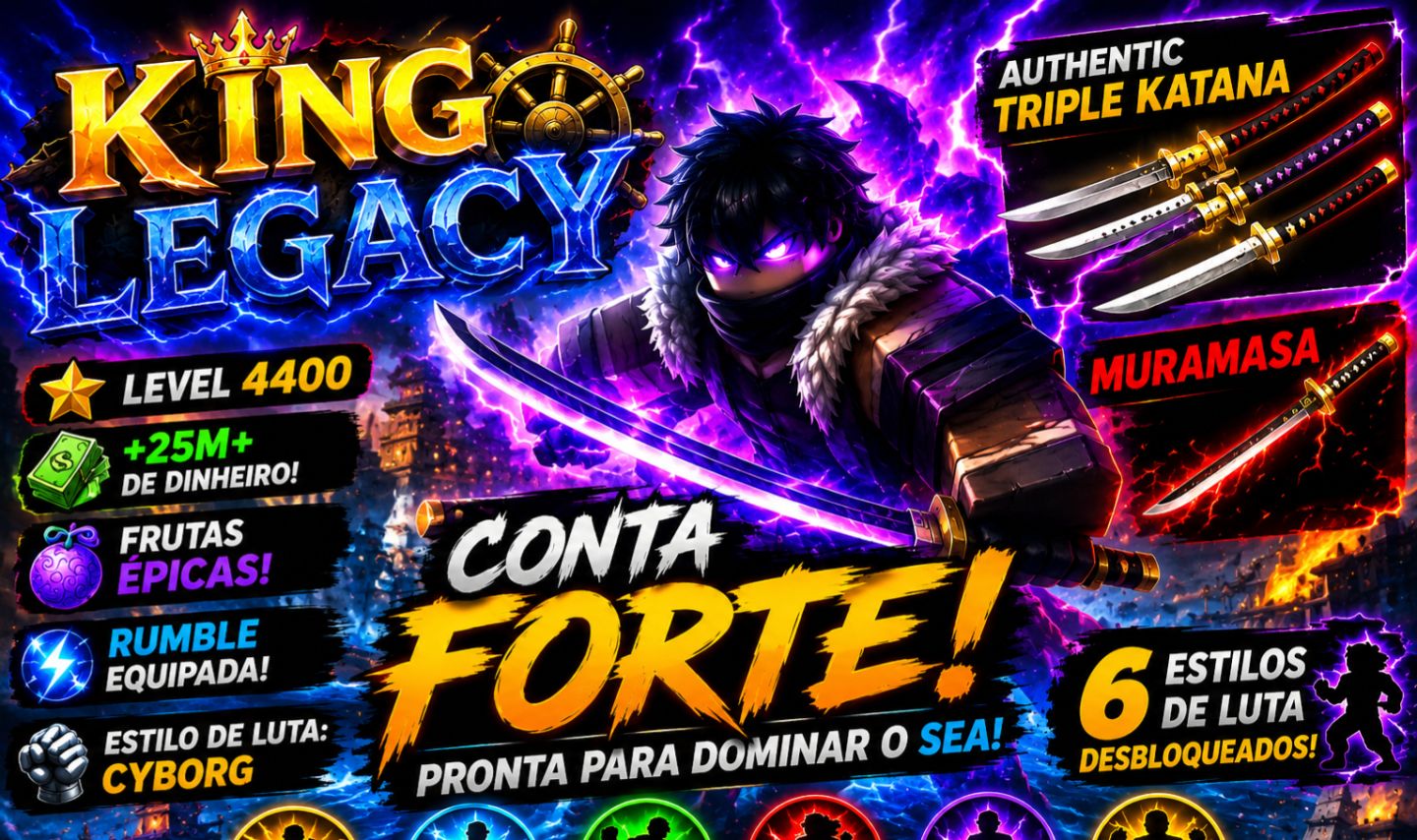 CONTA KING LEGACY | LEVEL ALTO + FRUTAS RARAS | PRONTA PARA JOGAR