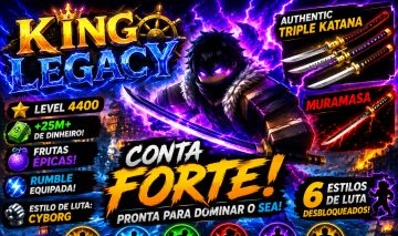 CONTA KING LEGACY | LEVEL ALTO + FRUTAS RARAS | PRONTA PARA JOGAR