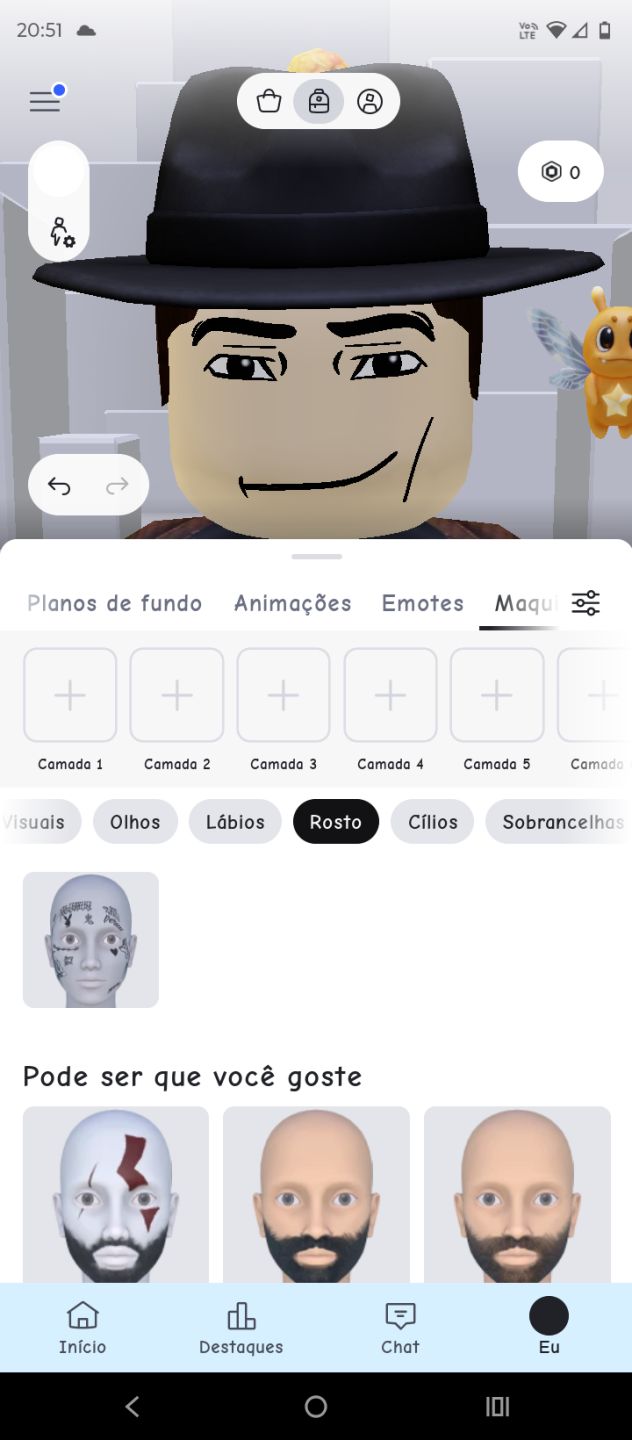 Conta Roblox Completa: Roupas 3D, Cabelos, Corpos, Acessórios e Emotes!