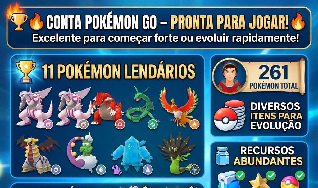 Conta Pokémon Go com Lendários