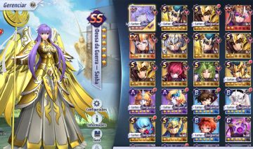 A151 CONTA TOP SASHA E SHURA DC e PVE FEITO - Saint Seiya Awakening SSA