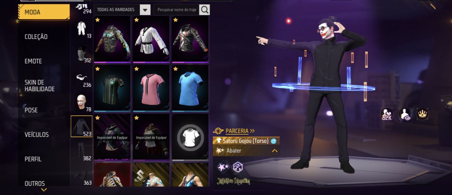 CONTA GEMADA PRIME 6 FULL JUJUSTSU