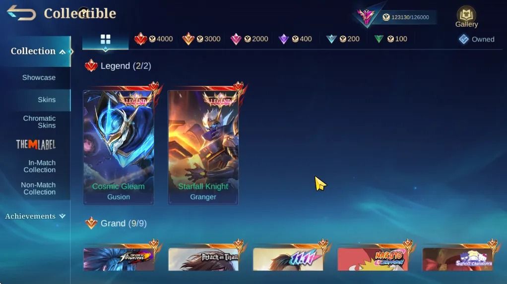 Legend Granger e Gusion - KOF Dyrrot - 6 LuckyBox