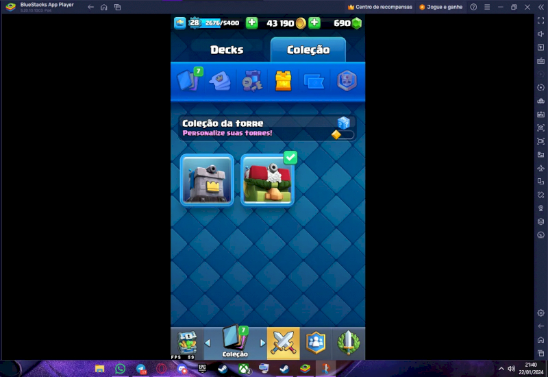 CONTA ANTIGA E UPADA DE CLASH ROYALE