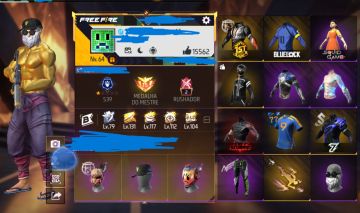 CONTA FREE FIRE PRIME 6 ITENS RAROS + EVOLUTIVAS