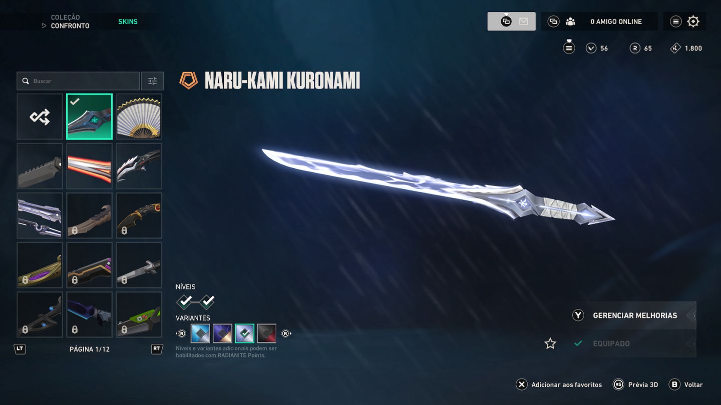 Valorant | Nível 152 | 8 Skins Premium + 2 Facas