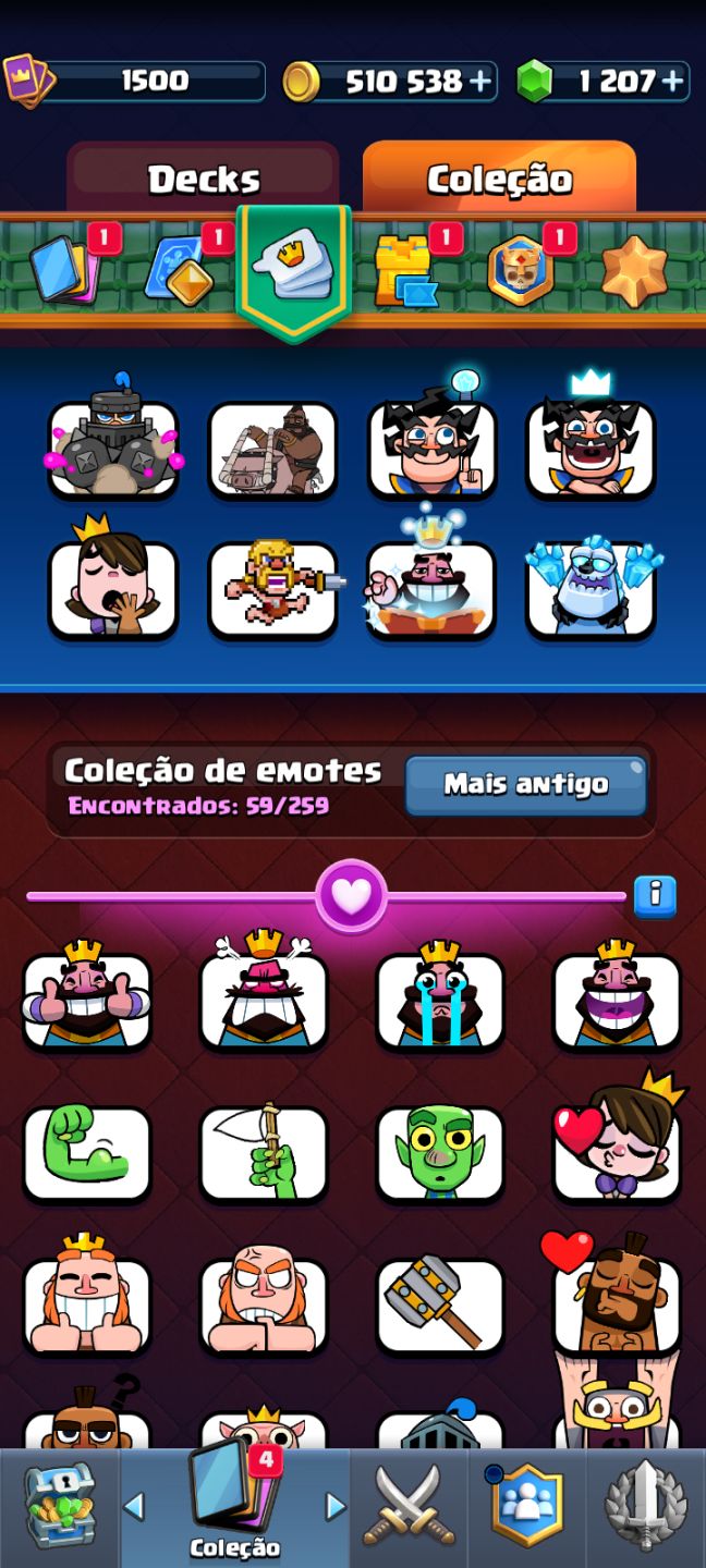 Conta de Clash Royale com 10000 mil troféus 1200 gemas