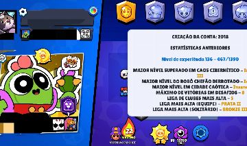 Conta Brawl Stars criada em 2018