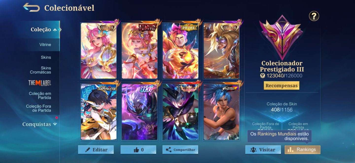 Conta móbile legends