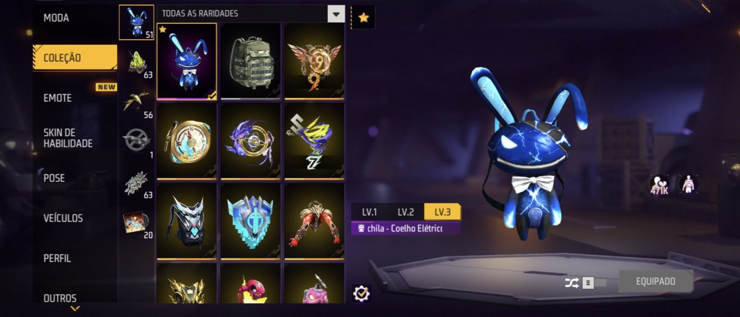 CONTA PARA NÃO INICIAR DO ZERO COM ITENS TOPS!