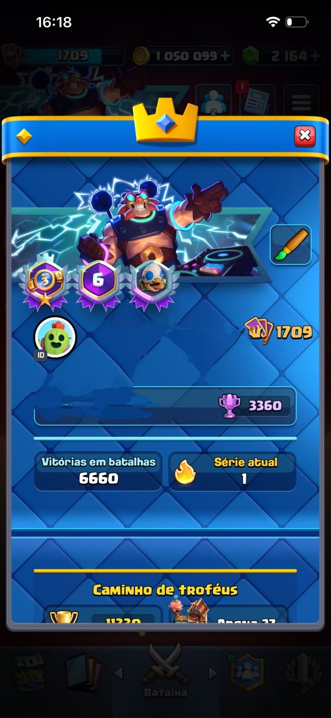 Conta Clash Royale Profissional muito Rara