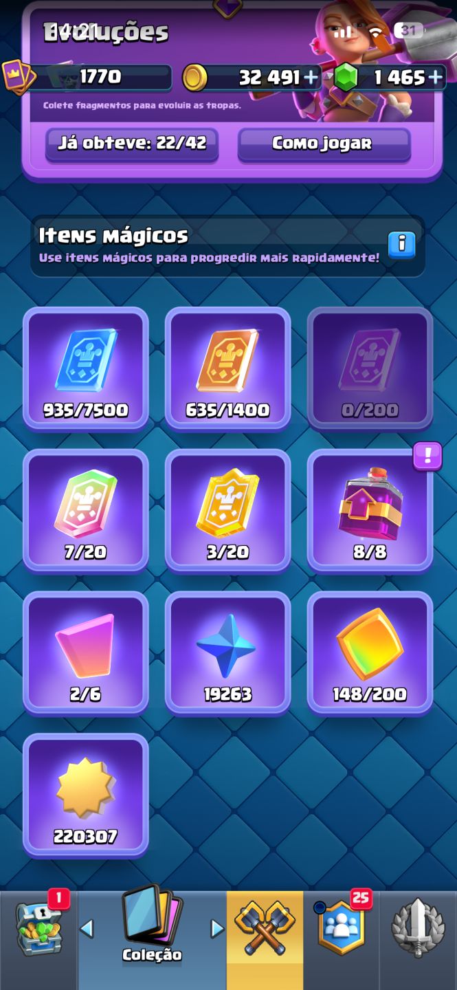 Conta de Brawl Stars e Clash Royale( não separado)