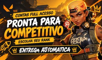 Conta Valorant Pronta para Competitivo por R$64,90, Full Acesso BR, Level 20,