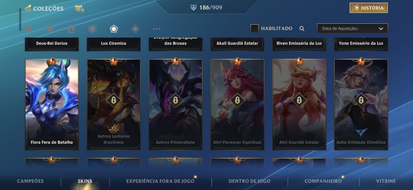 Conta GM todas Skins riven, muitas lendárias e muitas limitadas