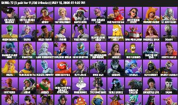 Conta Fortnite 72 Skins | Godzilla, Baymax, D.Va, Batman