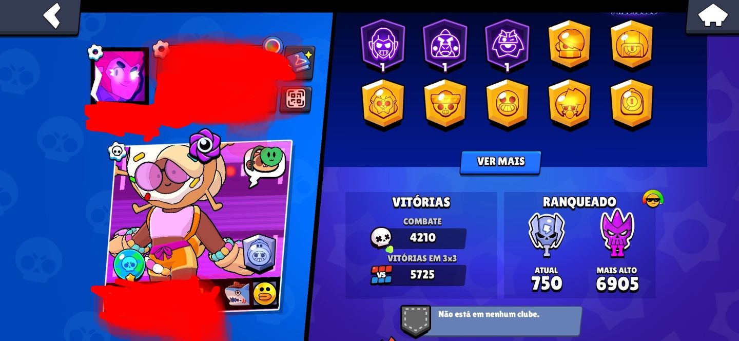 CONTA DE BRAW STARS 47088 Troféus, conta de 2021. (Valor negociável)