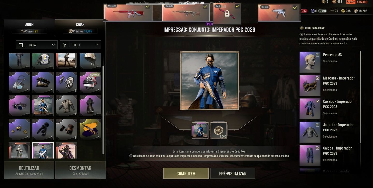 Pubg STEAM 5 progressivaCOMPETIDOR PROGRESS+CROMAS+pistolaSMOKE+ Plus