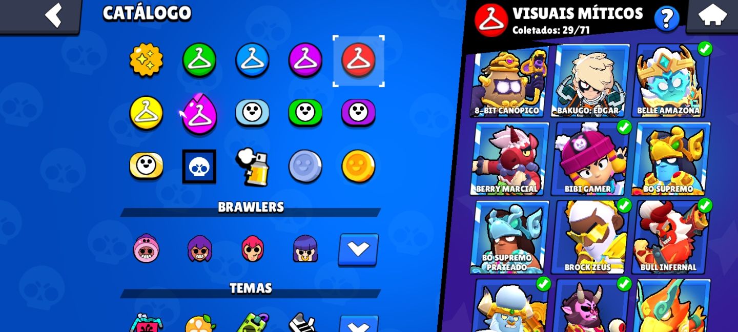 (PRA HOJE!!) Conta de BRAWL STARS de 2019 com 75k de troféus e todos os brawlers