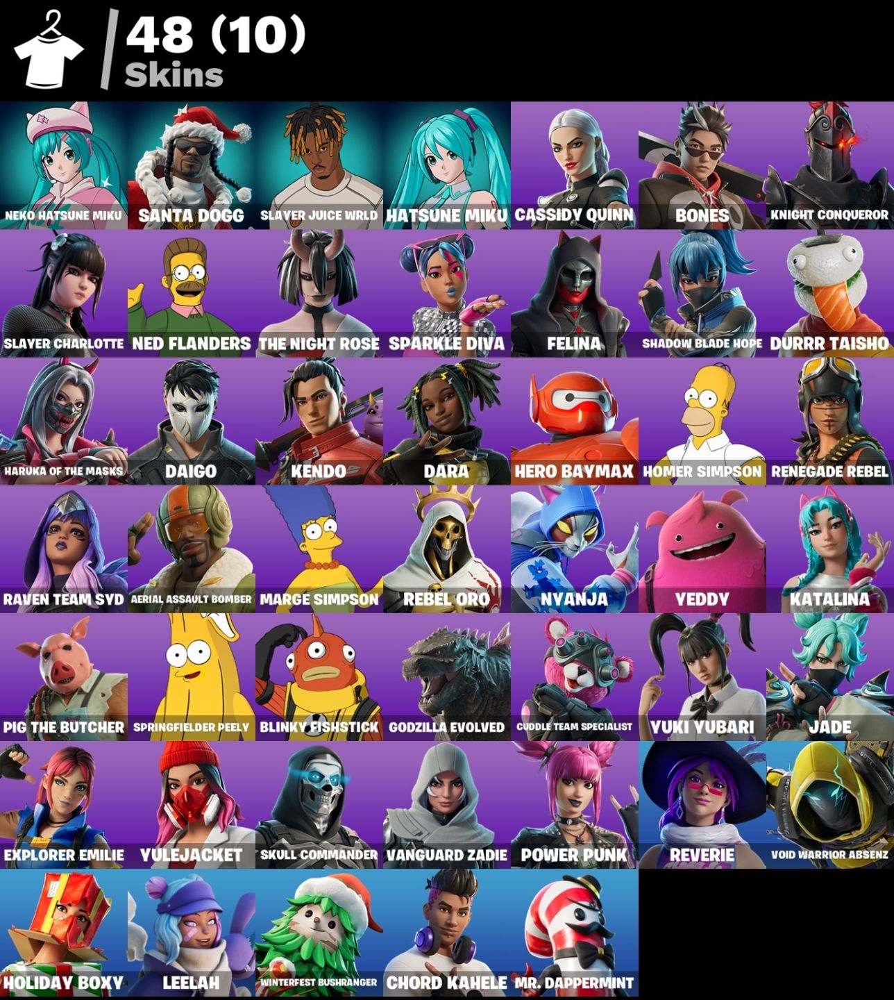CONTA DE FORTNITE COM 48 SKINS | Hatsune Miku | PROMOÇÃO!