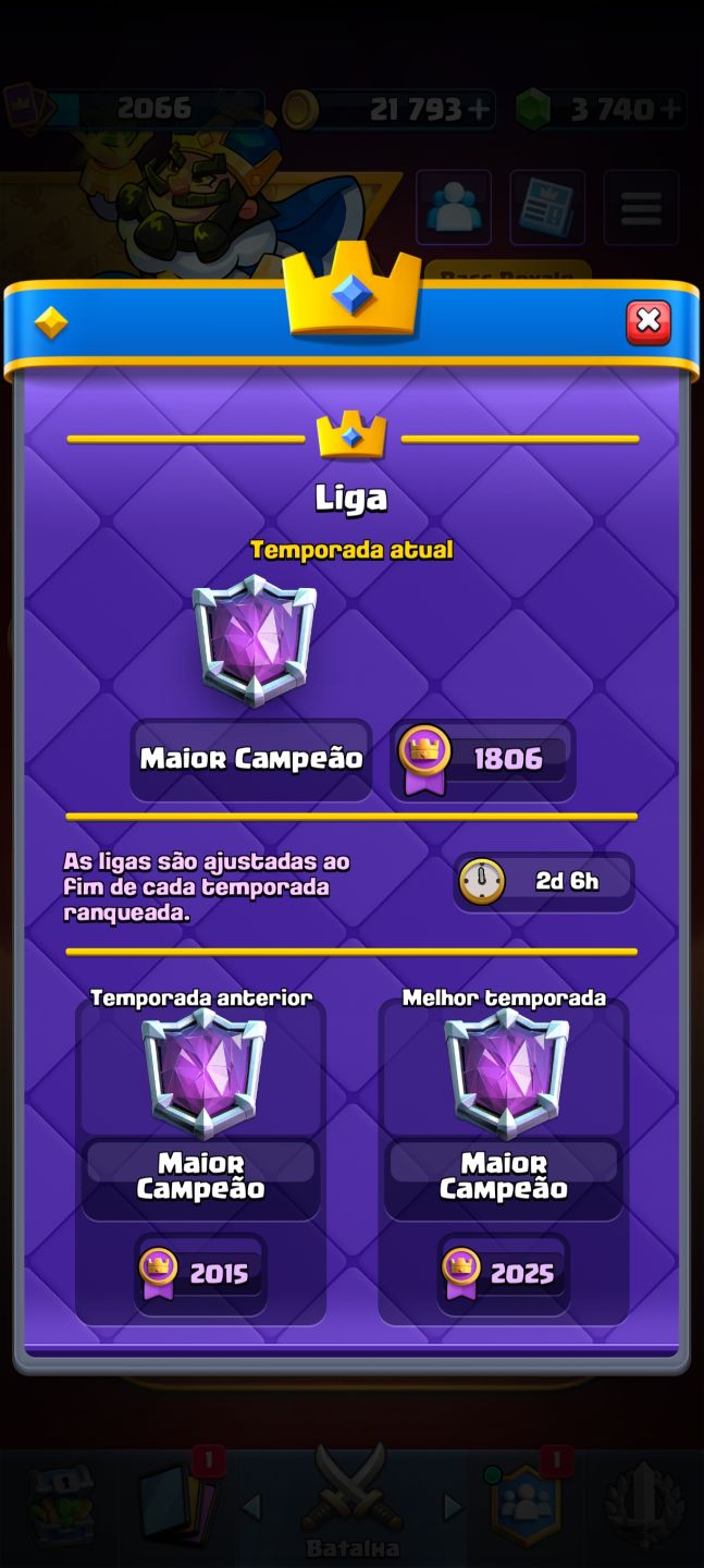 Conta top Clash Royale!!