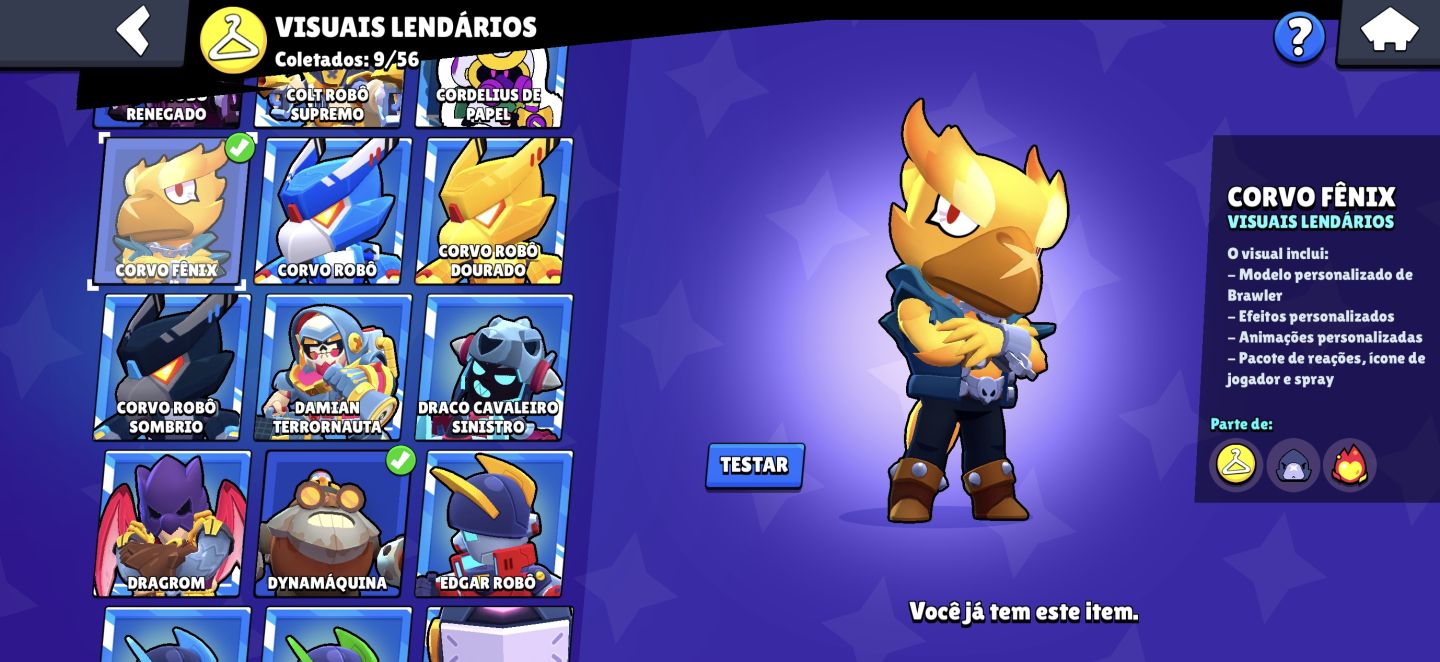 CONTA DUPLA BRAWL STARS (107/108) + CLASH ROYALE (ARENA 24)-FULL ACESSO|MESMO ID