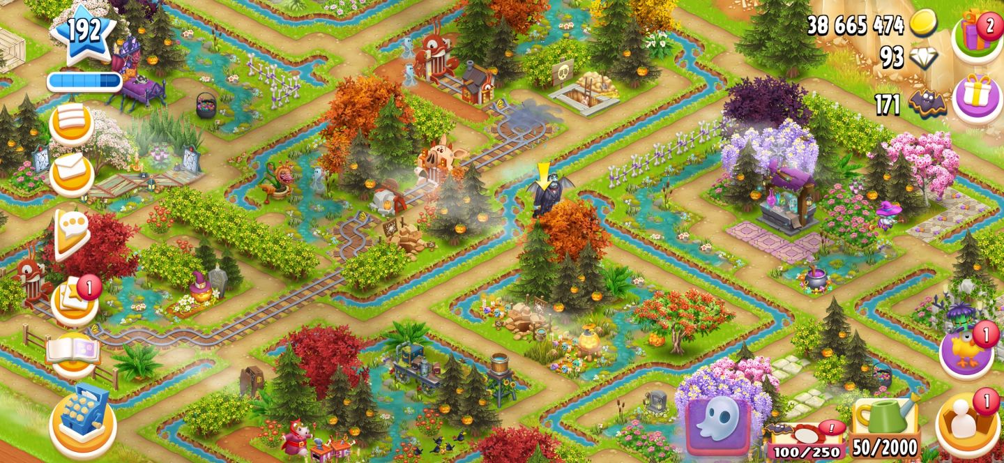 Conta Hay Day com MUITAS decorações compradas