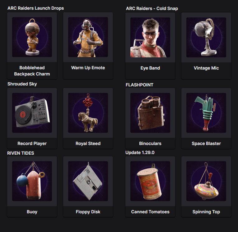 [MENOR PREÇO] TWITCH DROPS - ARC RAIDERS / 12 EM 1 -ROSTO, EMOTE, MOCHILA +
