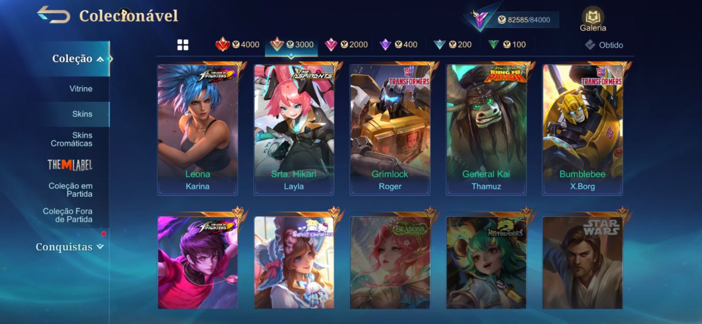Mobile Legends conta main fanny