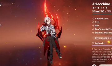 Conta de genshin impact com Arlecchino ,Navia,Varesa Lauma.