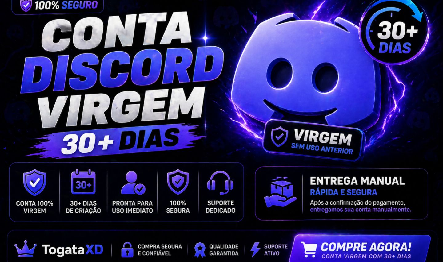 CONTA DISCORD VIRGEM +30 DIAS
