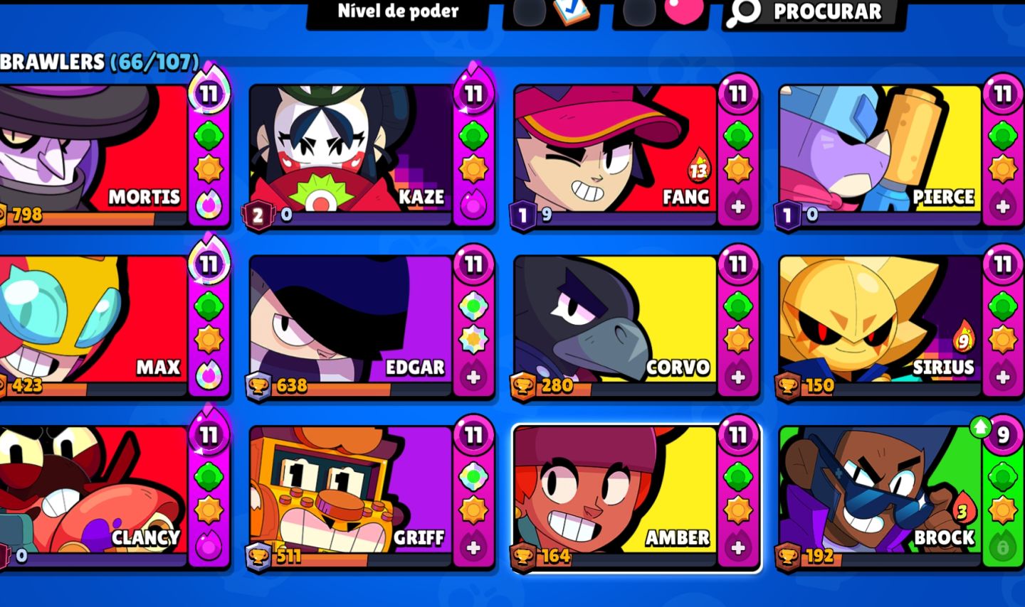 Conta Braw Stars!!! Conta com muitos Brawlers perfeita para main