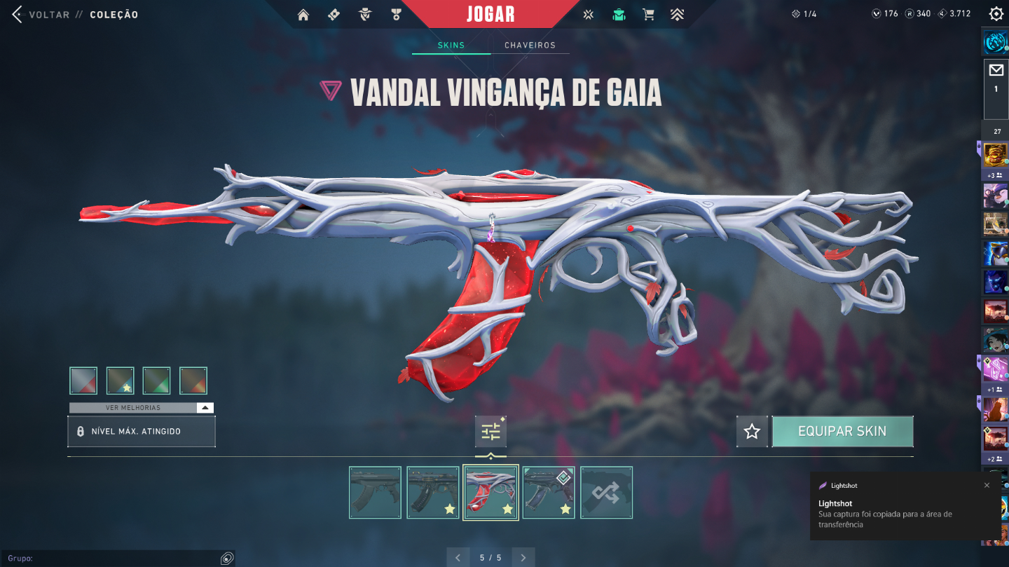 CONTA OURO/PLATINA VALORANT PRA RAPIDO! Com Muitas Skins (Champions 2025)