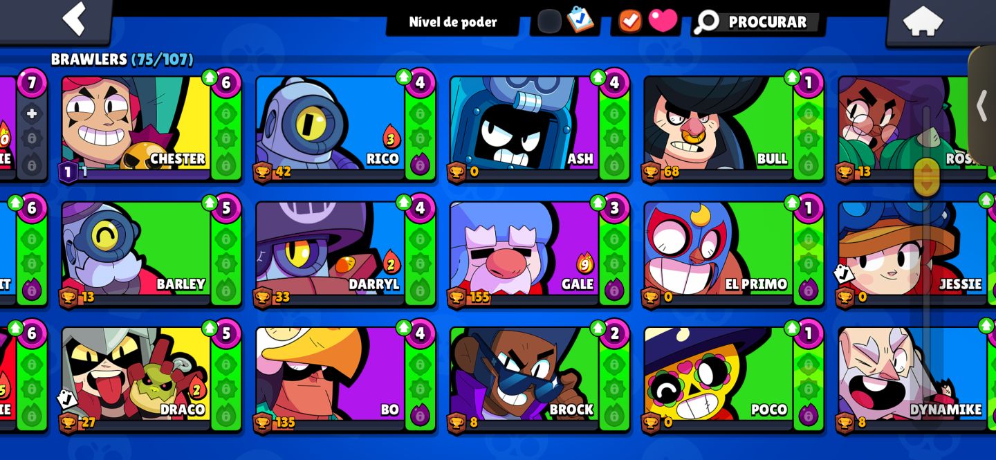 BRAWLL STARS upada! skins e prestígios ) Lendário