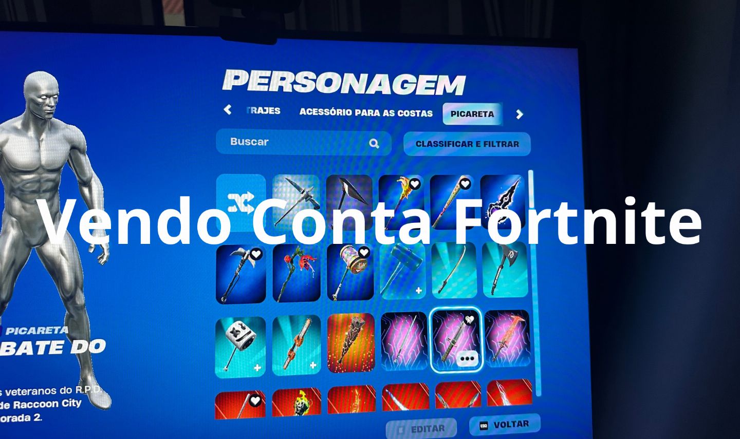 Conta Fortnite!!+200 skins/picareta rara/danca rara/ikonik/glow