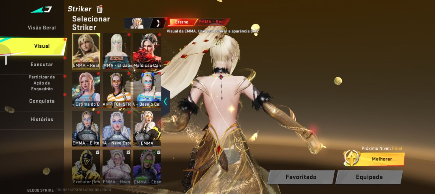 Conta bloodstrike, único dono cheia de skin (Armas, Facas,Strikers,2 Evos)$