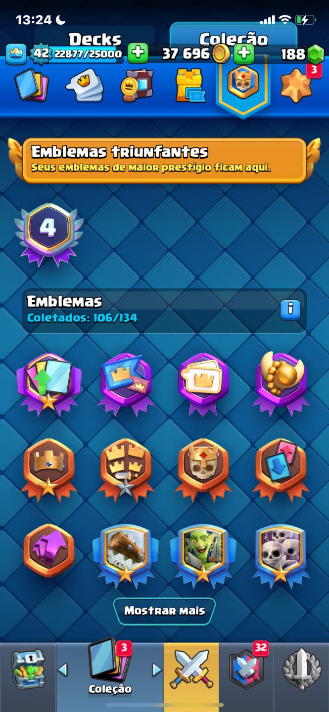 CONTA DE CLASH ROYALE BOA PARA INICIANTES !
