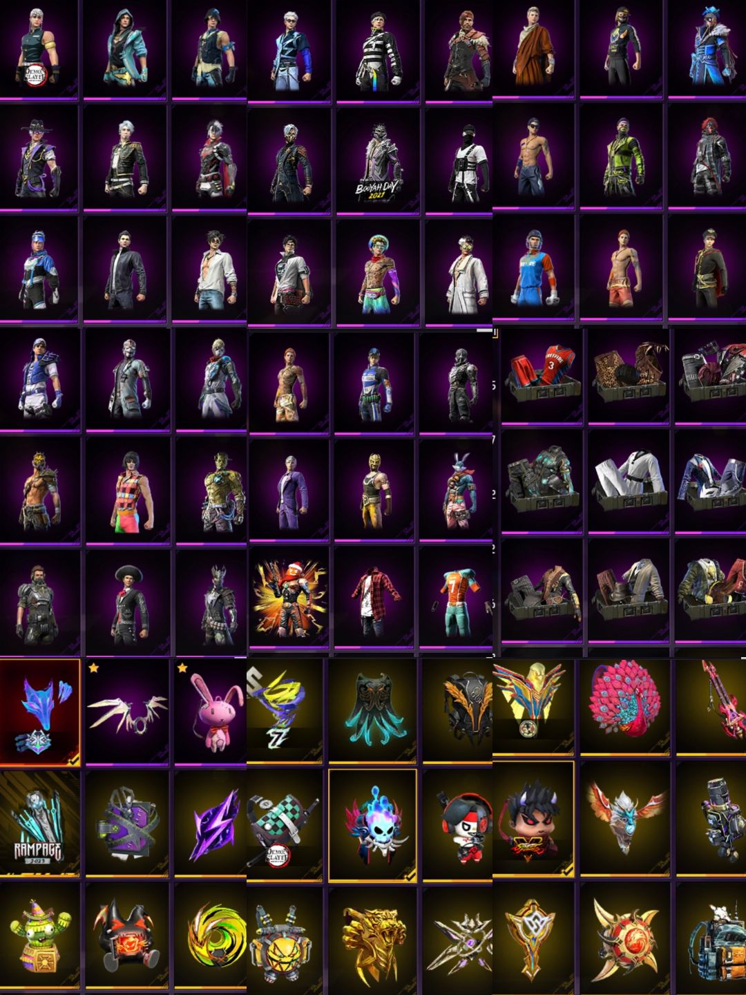 CONTA FF GEMADA LVL 68 COM CALÇA ANGELICAL AMARELA M