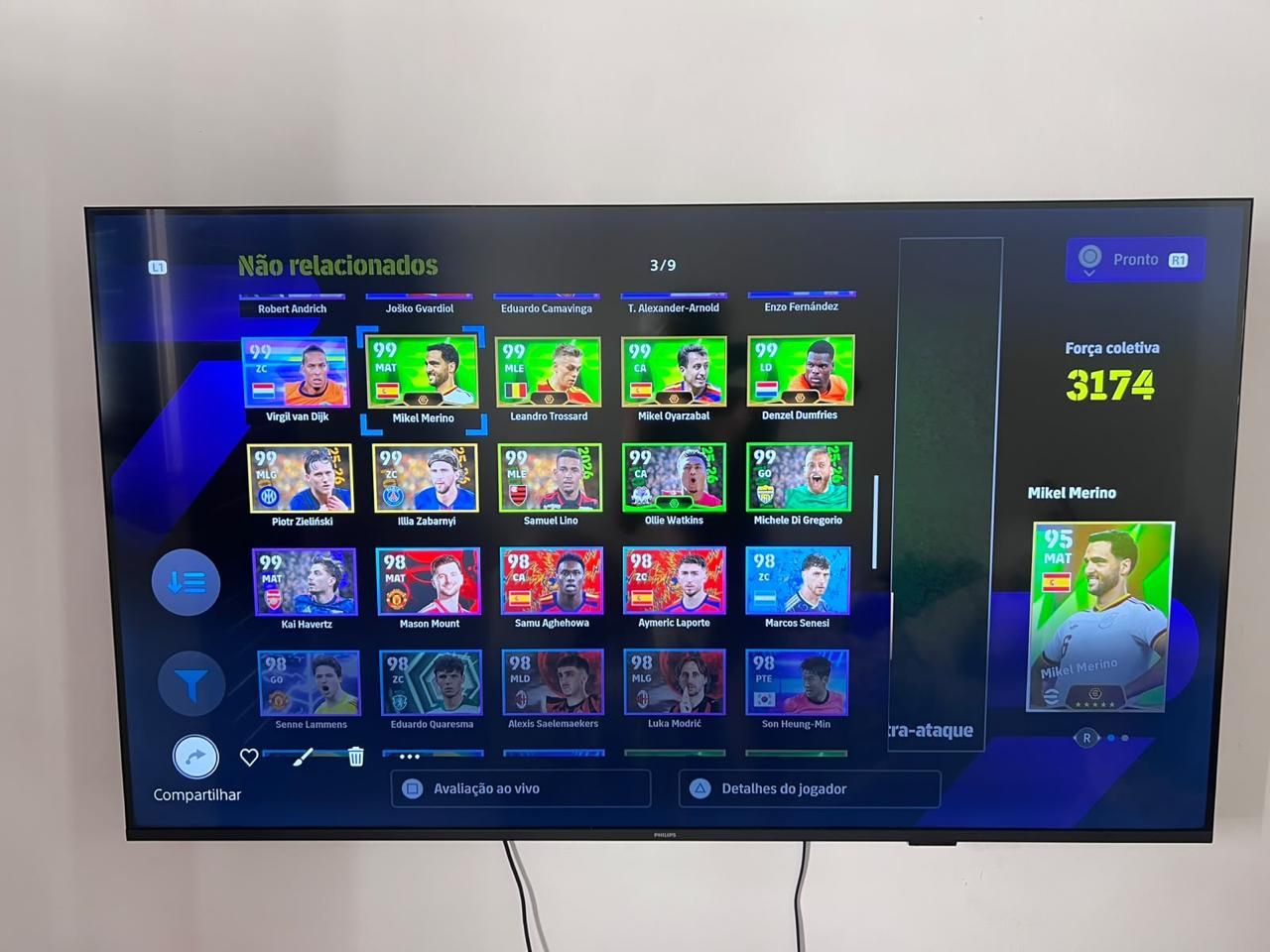 Conta Efootball ps4/ps5 com Philipe lham big time, Cafu, James Rodrigues e + 100