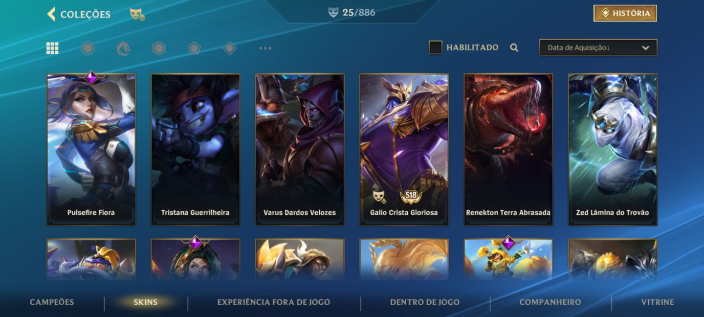 Conta wild Rift com croma mística ezreal