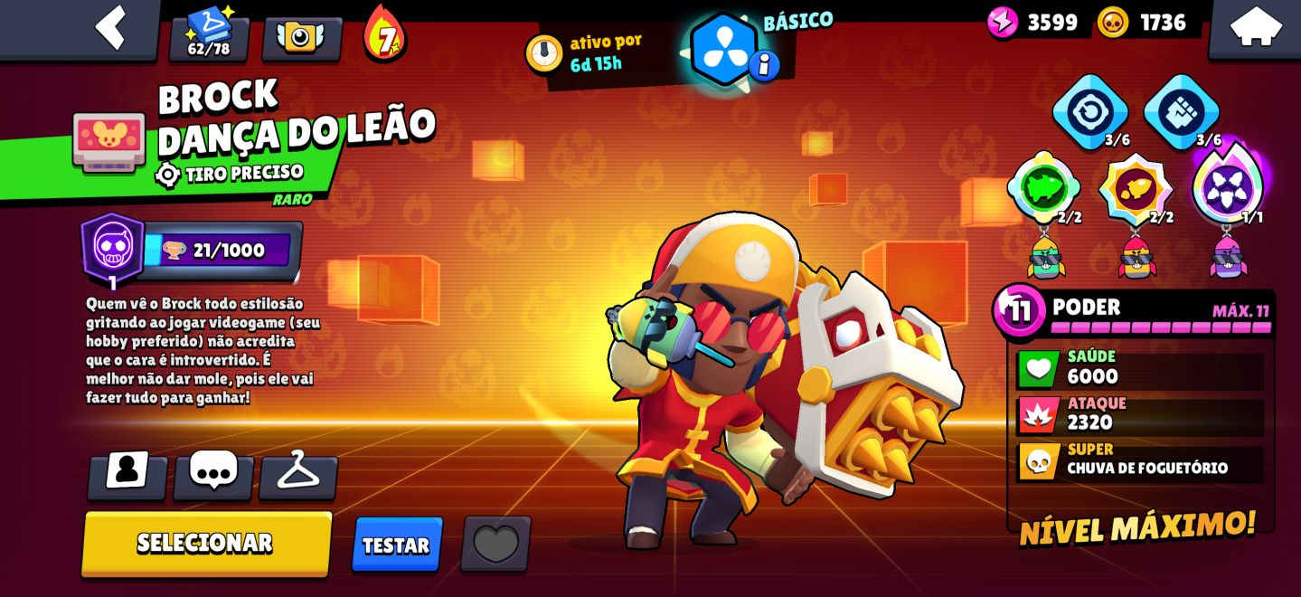 Conta de 2020 com Skins raríssimas do BrawlStars