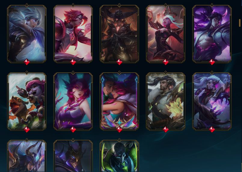 Conta LoL 453+Skins (5 Ultimate, 16 Míticas, 43 Lendárias, 226 Épicas)