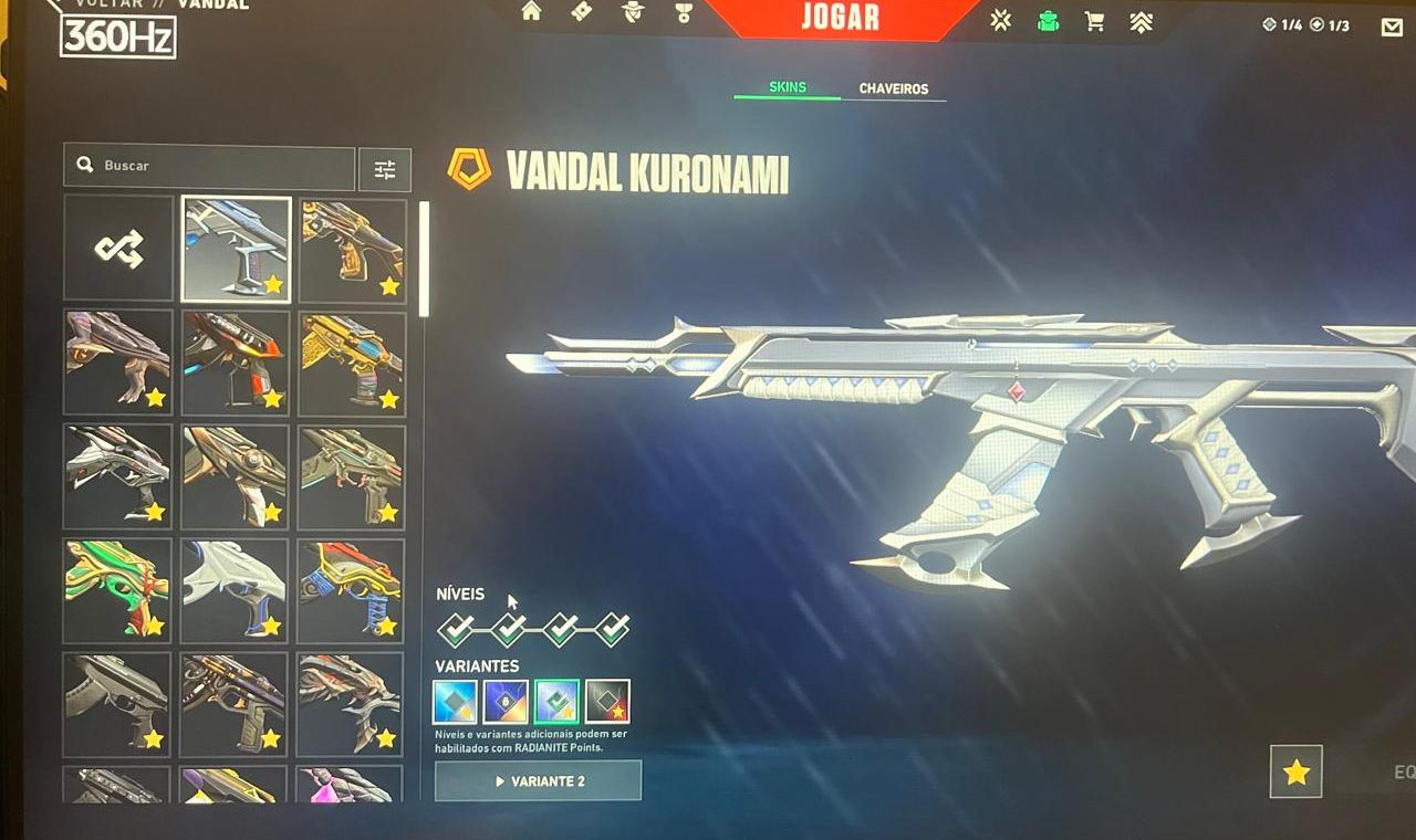 Conta Valorant BR | Chaveiro Im1 | 114 skins | Asc3 | R$2700 | Champions 2024.