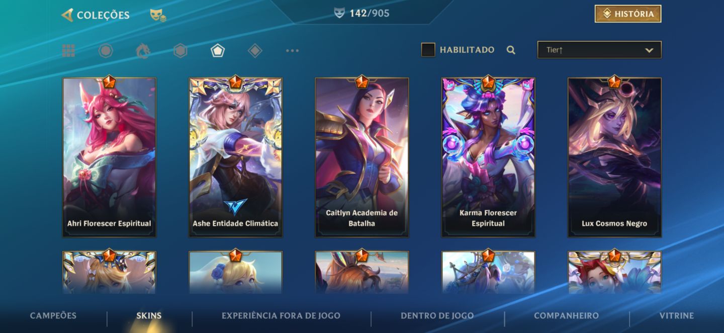 Conta wild rift feminina lvl 120