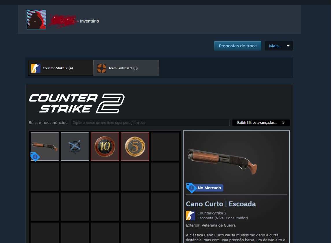 Conta steam 21 anos, com mais de 50 reais de saldo, cs 2