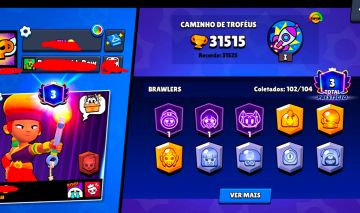 CONTA DE BRAWL STARS | 31K DE TROFEUS 102 BRAWLERS 14 LENDÁRIOS