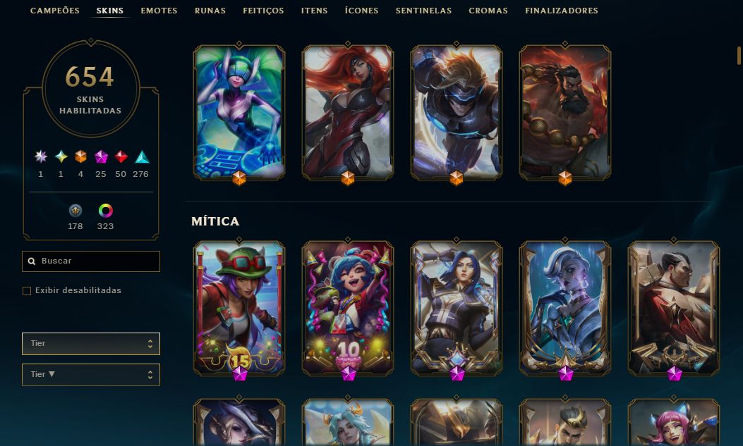 654 SKINS | AHRI LENDA IMORTALIZADA AUTOGRAFADA | Jinx Fragmentada de Arcane