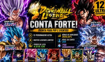 CONTA DE DRAGON BALL LEGENDS COM ULTRAS