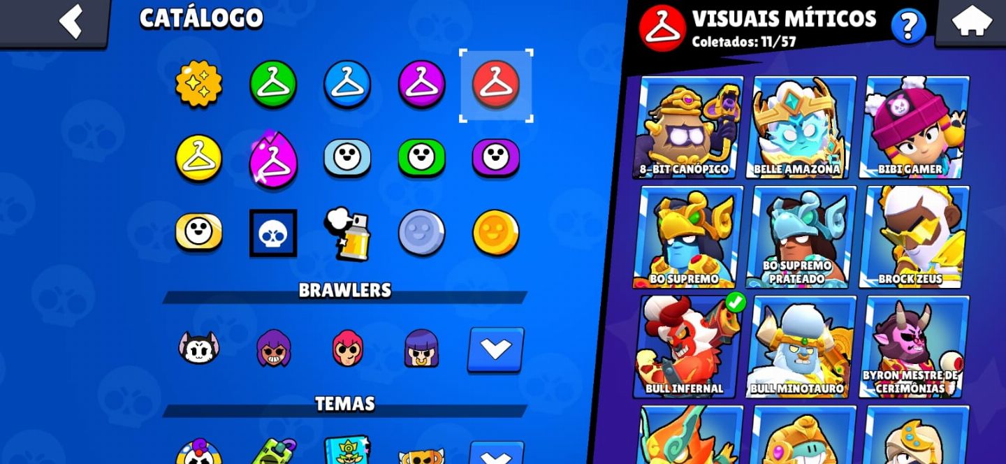 CONTA BRAWL STARS 65K+ | 99 BRAWLERS | SKINS EXCLUSIVAS | LIGA LENDÁRIA MÁX.