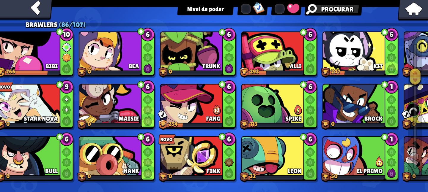 CONTA BRAWL STARS | 24K+ TROFÉUS | 86 BRAWLERS | 12 LENDÁRIOS